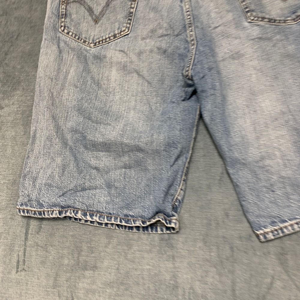 Levi's 569 Straight Denim Shorts Mens 38x12 Blue Cotton Loose Fit Medium Wash - Picture 3 of 16